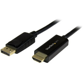 STARTECH.COM LTD DP2HDMM1MB DisplayPort - HDMI変換ケーブル 1m 4K解像度 UHD対応 ディスプレイポート(DP) - HDMIアダプタ(ケーブル内蔵) オス オス(代引不可)【送料無料】