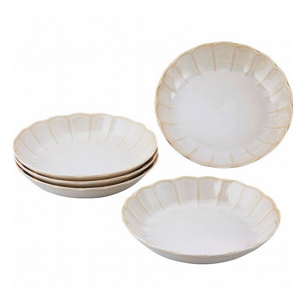楽天市場】花形 カレー パスタ皿 5枚セット CG-1610 洋陶器 洋陶皿
