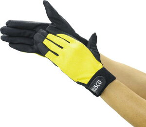 TRUSCO PU厚手手袋 Mサイズ イエロー【TPUG-Y-M】(作業手袋・合成皮革・人工皮革手袋)
