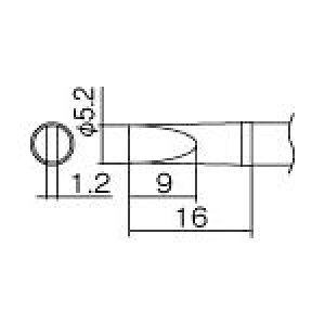 白光 こて先 5.2DL型【T12-DL52】(はんだ・静電気対策用品・ステーション型はんだこて)