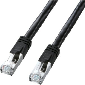 SANWA CAT6 LAN�P�[�u�� PoE�Ή��^�C�v �u���b�N 10m KBT6POE10BK�y���������z