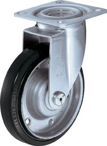 ハンマー 2S型 自在 ゴム車 100mm 新型【4202S-1R100-BAR01】(キャスター・プレート式ゴム車)