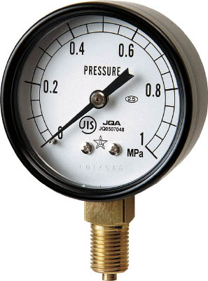 メーカー在庫限り品 右下 スター 圧力計 直送商品 S-21-0.4MP 計測機器