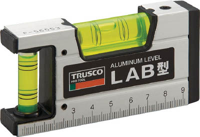 TRUSCO 箱型アルミレベル マグネット付 100mm【LABM-100】(測量用品・水平器)