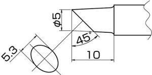 白光 こて先 5C型【T20-C5】(はんだ・静電気対策用品・ステーション型はんだこて)