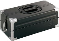 TONE ツールケース（メタル） V形2段式 マットブラック【BX322SBK】(工具箱・ツールバッグ・スチール製工…