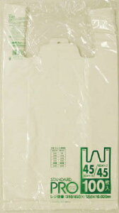 サニパック Y−8Hレジ袋乳白45／45号【Y-8H-W】(清掃用品・ゴミ袋)