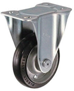 ハンマー 400S型固定 ゴム車125mm【400SR-R125-BAR01】(キャスター・プレート式ゴム車)