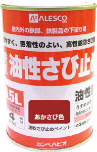 ALESCO ALESCO 速乾錆止めペイント 0.5L あかさび色【NO108-05】(塗装・内装用品・塗料)