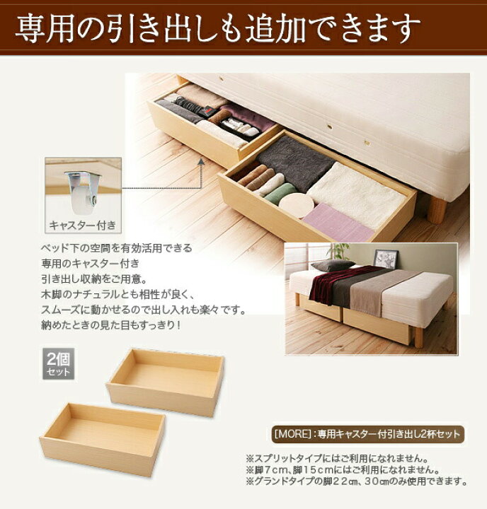楽天市場】日本製ポケットコイルマットレスベッド 専用別売品 