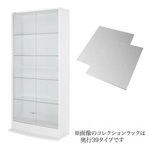 壁面収納 コレクションラック ワイド 本体 引き戸タイプ 背面ミラー2枚セット 奥行29(代引き不可)【送料無料】