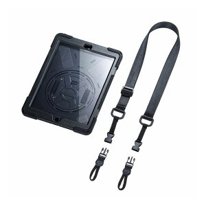 �T�����T�v���C iPad 10.2�C���` �O�ʕی�t�B���^�[�t�ϏՌ��P�[�X PDA-IPAD1620BK(����s��)�y���������z