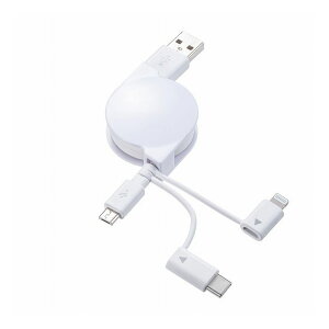 �T�����T�v���C ���C�g�j���O�ETypeC�EmicroB ���惊USB 3in1 �P�[�u�� 0.8m KB-IPLTM08KW(����s��)