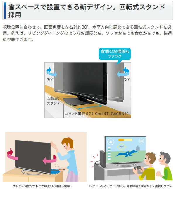 楽天市場】SHARP シャープ 4Kダブルチューナー搭載 40V型ワイド液晶 