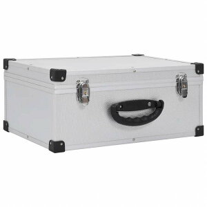vidaXL CD�P�[�X 60�� �A���~ ABS �V���o�[�I�t�B�X�p�i �t�@�C��&���� CD/DVD �P�[�X�E���[(����s��)