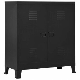 vidaXL ファイルキャビネット インダストリアル スチール製 ブラック 90x40x100 cm家具 キャビネット&収納 収納チェスト(代引不可)