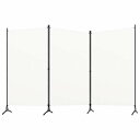 vidaXL 間仕切り 3枚パネル り ホワイト 260x180cm 布製家具 間仕切り(代引不可)