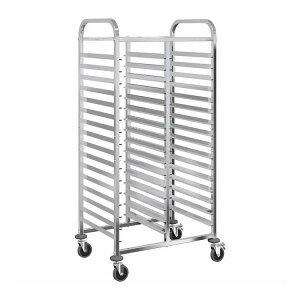 vidaXL �g���C�g�����[ 32 GN�R���e�i�t�� 75x55x162,5 cm �X�e�����X�X�`�[�� �Ƌ� �g���[���[ �L�b�`���E�_�C�j���O �g���[���[(����s��)