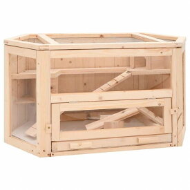 vidaXL ハムスターケージ 80x40x43cm モミ無垢材動物&ペット用品 ペット用品 小動物用品 小動物 飼育・ケージ(代引不可)