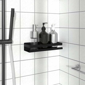 vidaXL シャワーシェルフ マットブラック 30x10x6 cm つや消し 304 ステンレススチール製家具 棚(代引不可)