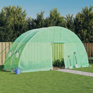 vidaXL �X�`�[���t���[������ �O���[�� 12 m[2] 6×2×2,85m �� �K�[�f�� �K�[�f�j���O �O���[���n�E�X ����(����s��)