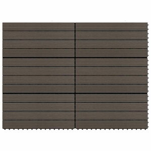 vidaXL fbL^C 6_ WPC 60 x 30 cm 1.08 m[2] _[NuE n[hEFA z t[OEJ[ybgyz