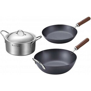 日本製 燕三条 フライパン26cm&いため鍋30cm&両手鍋20cm(代引不可)【送料無料】