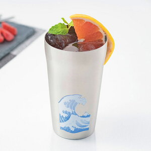 日本製 燕三条 ステンレスタンブラー420ml (波に富士)(代引不可)【送料無料】