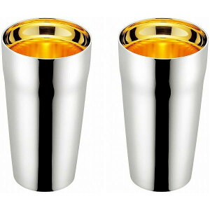 日本製 燕三条 ダブルタンブラー300ml 2P (内面金メッキ仕上げ)(代引不可)【送料無料】