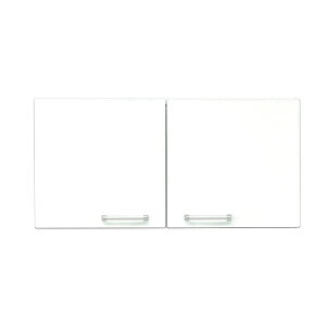 上置き(ダイニングボード/レンジボード用戸棚) 幅80cm 可動棚付き 日本製 ホワイト(白) 【完成品】 (代引不可)