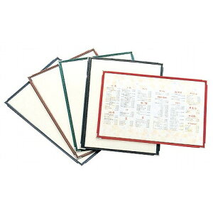 えいむ クリアテーピング メニューブック 合皮 LTA-42 茶(代引不可)【送料無料】