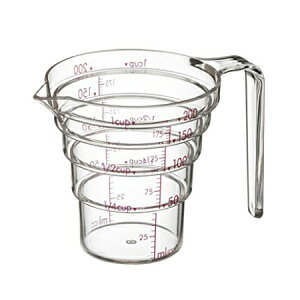山崎実業 電子レンジ対応 段々計量カップ 200ML クリア