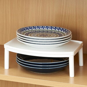 伸晃 食器棚収納 プレートラック ホワイト SD-PR