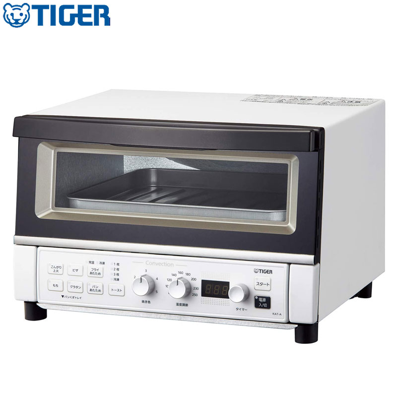 送料無料 タイガー魔法瓶 コンベクションオーブントースター やきたて 超定番 トースター KAT-A130WM W断熱ガラス オーブントースター 激安 激安特価