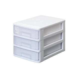 サンコープラスチック 日本製 レターケース A5 幅19×奥行27×高さ19cm 3段 収納ケース ホワイト シルキー 503 W(代引不可)【送料無料】