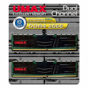 UMAX UMAX fXNgbv DDR4 2666 8GB(4GX2)q[gVNt[UM-DDR4D-2666-8GBHS](s)yz