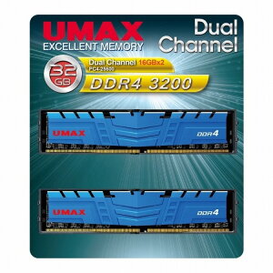 UMAX UMAX fXNgbv DDR4 3200 32GB(16GX2)q[gVNt[UM-DDR4D-3200-32GBHS](s)yz