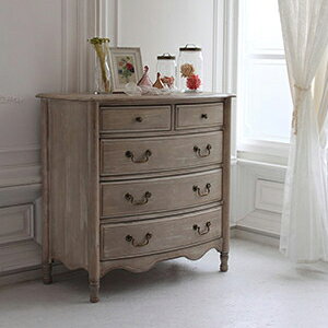 4段チェスト アンティークシャビーシックシリーズシシリー 引出 引き出し 収納 サイドボード ホワイト 木製 クラシック 姫(代引不可)【送料無料】