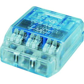 ニチフ クイックロック 差込形電線コネクタ 極数3 青透明 50個入 QLX3(代引不可)