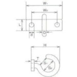 ���{ �X�e�����X �v���[�g�t�b�N 18mm×58mm �g�p�׏d:0.49kN ���{ PH10 ���� ���z���� ���z���� �ז�����(����s��)