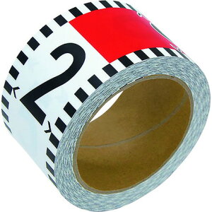 シンワ 貼付ロッド_合成紙製_60mm×26m_赤白20cm間隔_目盛数字入リ シンワ測定 測定 計測用品 測量用品 標尺(代引不可)