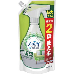 P&G ファブリーズ W除菌+消臭 ホノカナ緑茶ノ香リ ツメカエ 640ml P&Gジャパン同 清掃 衛生用品 労働衛生用品 消臭剤 芳香剤(代引不可)