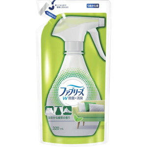 P&G ファブリーズ W除菌+消臭 ホノカナ緑茶ノ香リ ツメカエ 320ml P&Gジャパン同 清掃 衛生用品 労働衛生用品 消臭剤 芳香剤(代引不可)