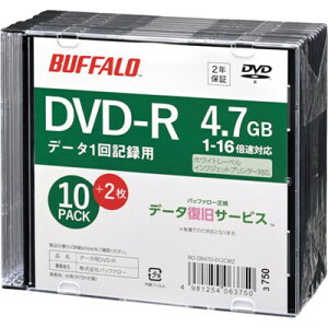 �o�b�t�@���[ ���w���f�B�A DVD-R PC�f�[�^�p 4.7GB �@�l�`���l������ 10��+2�� RODR47D012CWZ �I�t�B�X�E�Z�ݗp�i OA�p�i ������(����s��)