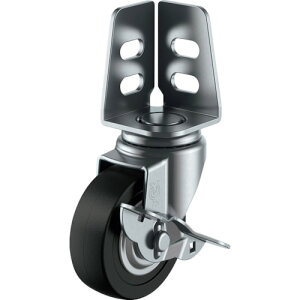 ユーエイ アングル 自在 キャスター 導電ゴム 車輪径75mm ストッパー付き Sタイプ SA-S型 取付寸法20×21,16 SA75RHES 金物 建築資材 キャスター アングル式キャスター(代引不可)