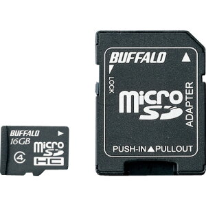 BUFFALO hdl Class4Ή microSDHCJ[h SDϊA_v^[tf 16GB RMSDBS16GAB ItBX Zݗpi OApi (s)