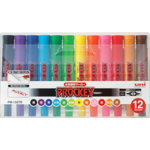 uni 水性顔料マーカー プロッキーツイン 12色セット PM150TR12CN 工事 照明用品 溶接用品 工業用マーカー(代引不可)