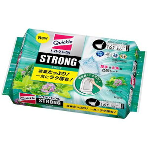 Kao トイレクイックル ストロング エクストラハーブの香り つめかえ用 16枚 417671 清掃 衛生用品 労働衛生用品 トイレ用品(代引不可)