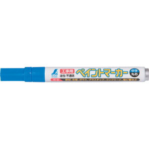 シンワ 工事用 ペイントマーカー 中字 丸芯 青 6本入 79118 測定 計測用品 測量用品 建築用筆記具(代引不可)