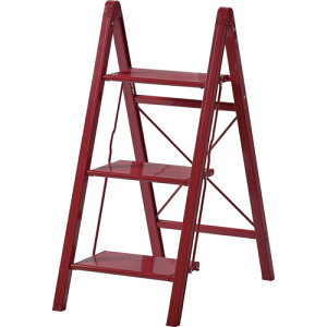 TENMA アルミ踏み台スリム3段 レッド 812004236 工事 照明用品 はしご 脚立 踏台(代引不可)【送料無料】